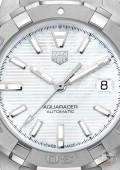 Aquaracer Lady Automatique Cadran blanc et indexes bâtons