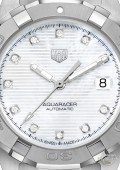 Aquaracer Lady Automatique Cadran blanc et indexes diamants