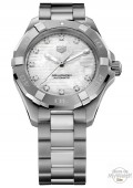 Aquaracer Lady Automatique Cadran blanc et indexes diamants