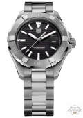 Aquaracer Lady Automatique Cadran noir et indexes bâtons