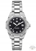 Aquaracer Lady Automatique Cadran Noir et indexes diamants