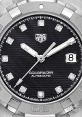 Aquaracer Lady Automatique Cadran Noir et indexes diamants