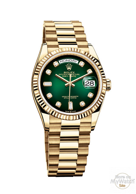 Rolex or top et vert