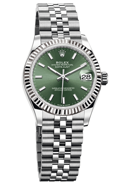 Rolex Datejust 31 | Oyster Perpetual 278274-63360 Rolesor Gris - Cadran  Vert - Bracelet Acier Oystersteel