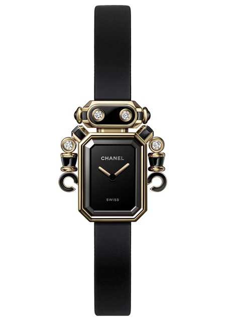 Chanel Première Robot Première H7944 Or Jaune Céramique Noire