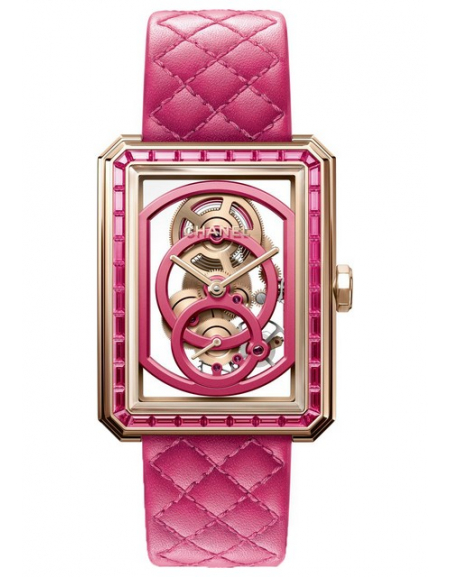 Montre Boyfriend Squelette Édition Rose