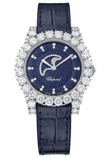 L’Heure du Diamant Moonphase en Or Éthique Blanc 18 Carats