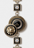Montre Collier « Double Boutons Lion »