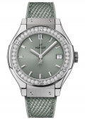Classic Fusion Titanium Sage Green Diamonds